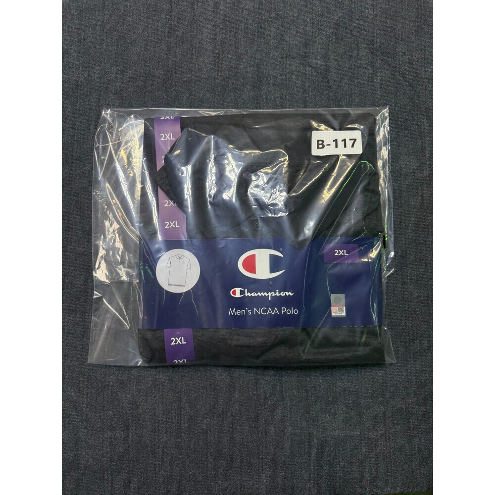 NWT Champion UCF Nights NCCA Polo Shirt Men's 2XL Gray Short Sleeves Pullover